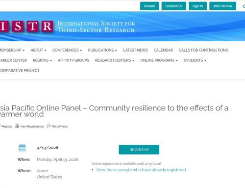Asia Pacific Online Panel – Community resilience to the effects of a warmer world 歡迎報名