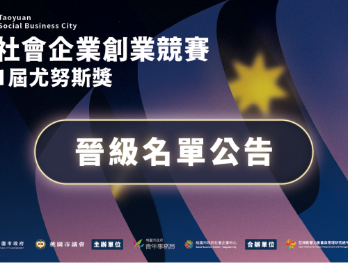 🎉【2026桃園社會企業創業競賽暨第11屆尤努斯獎】📣 初賽結果公告｜晉級決賽名單出爐！